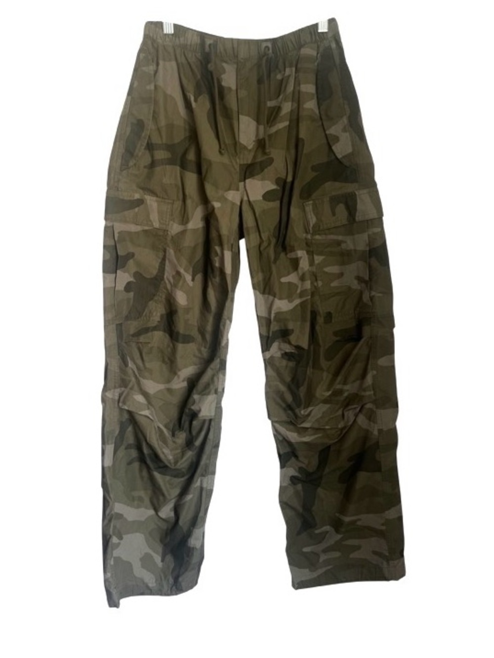 TNA Aritzia Squad Parachute Cargo Pants Green Camo Women's XS